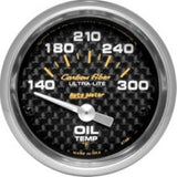 Autometer Mechanical Oil Temperature Gauge Carbon Fiber Marine