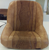 Custom Seat Covers--Tan Vinyl and Brown Gator
