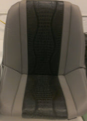 Custom Seat Covers--Black Gator and Gray Ostrich