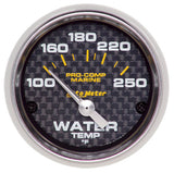 Autometer Mechanical Water Temperature Gauge Carbon Fiber Marine