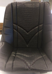 Custom Seat Covers--Black Ostrich and Black Gator